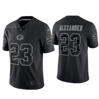 Men's Green Bay Packers #23 Jaire Alexander Black Reflective Limited Stitched Football Jersey