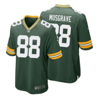 Men's Green Bay Packers #88 Luke Musgrave Green Stitched Game Jersey