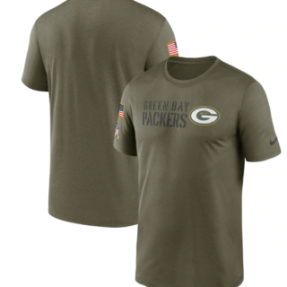 Men's Green Bay Packers Olive 2022 Salute To Service Legend Team T-Shirt