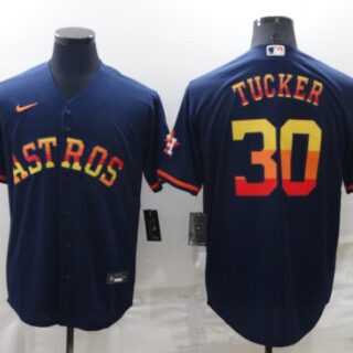 Men's Houston Astros #30 Kyle Tucker 2022 Navy Cool Base Stitched Jersey
