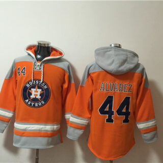 Men's Houston Astros #44 Yordan Alvarez Orange Ageless Must-Have Lace-Up Pullover Hoodie