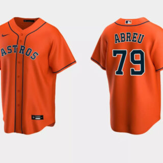 Men's Houston Astros #79 José Abreu Orange Cool Base Stitched Jersey
