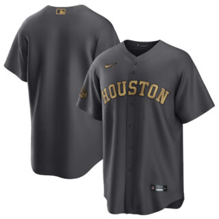 Men's Houston Astros Blank 2022 All-Star CharcoalCool Base Stitched Baseball Jersey