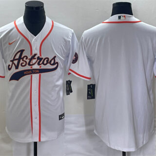 Men's Houston Astros Blank White Cool Base Stitched Baseball Jersey