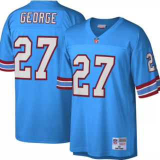 Men's Houston Oilers Eddie George Mitchell & Ness Light Blue Jersey