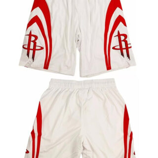 Men's Houston Rockets White Shorts (Run Small)