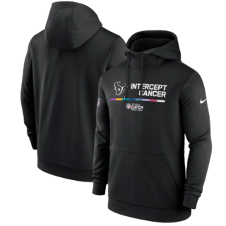 Men's Houston Texans 2022 Black Crucial Catch Therma Performance Pullover Hoodie