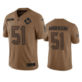 Men's Houston Texans #51 Will Anderson Jr. 2023 Brown Salute To Service Limited Stitched Jersey