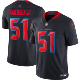 Men's Houston Texans #51 Will Anderson Jr. Navy 2024 2nd Alternate F.U.S.E Vapor Stitched Jersey