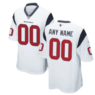 Men's Houston Texans Active Player Custom White Stitched Game Jersey