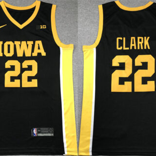 Men's Indiana Fever #22 Caitlin Clark Black Yellow 2024 Stitched Jersey