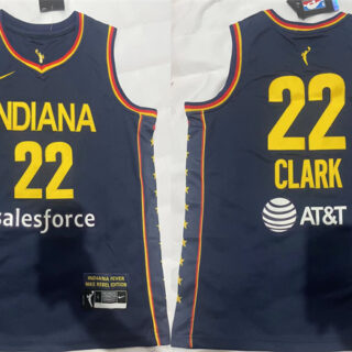 Men's Indiana Fever #22 Caitlin Clark Navy Stitched Jersey
