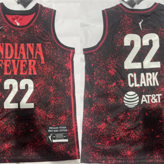 Men's Indiana Fever #22 Caitlin Clark Red Black Stitched Jersey