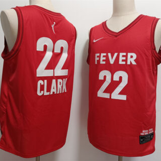 Men's Indiana Fever #22 Caitlin Clark Red Stitched Jersey