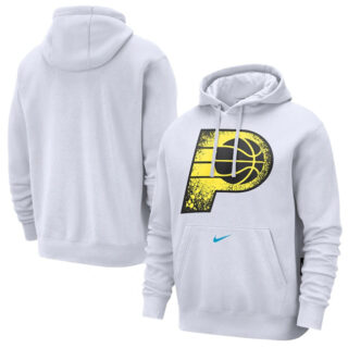 Men's Indiana Pacers White 2024 25 City Edition Essential Club Pullover Hoodie