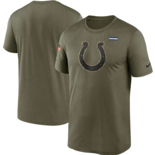Men's Indianapolis Colts 2021 Olive Salute To Service Legend Performance T-Shirt