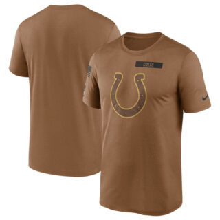 Men's Indianapolis Colts 2023 Brown Salute To Service Legend Performance T-Shirt