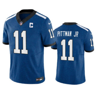 Men's Indianapolis Colts #11 Michael Pittman Jr. Royal 2023 F.U.S.E. Indiana Nights Limited Stitched Football Jersey