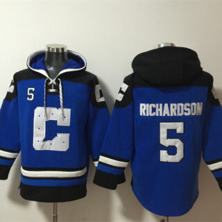 Men's Indianapolis Colts #5 Anthony Richardson Blue Ageless Must-Have Lace-Up Pullover Hoodie