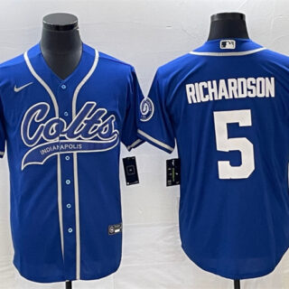 Men's Indianapolis Colts #5 Anthony Richardson Royal Cool Base Stitched Baseball Jersey
