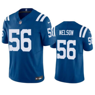 Men's Indianapolis Colts #56 Quenton Nelson Blue 2023 F.U.S.E Vapor Untouchable Stitched Football Jersey