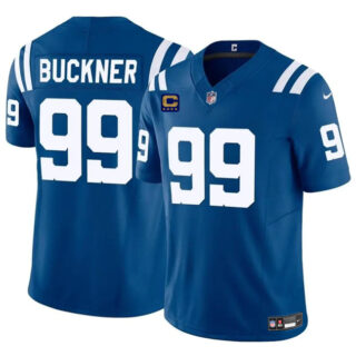 Men's Indianapolis Colts #99 DeForest Buckner Blue 2024 F.U.S.E. With 4-Star C Patch Vapor Limited Stitched Football Jersey