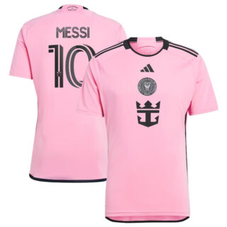 Men's Inter Miami CF #10 Lionel Messi Pink 2024-25 Home Soccer Jersey