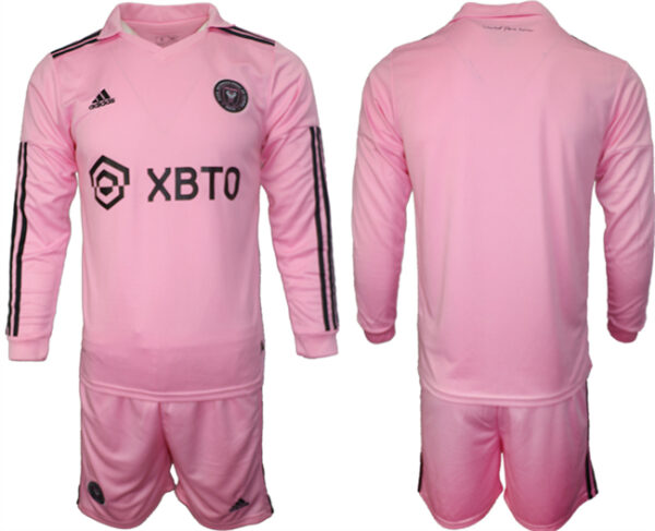 Men's Inter Miami CF Blank 2023 24 Pink Home Soccer Jersey Suit