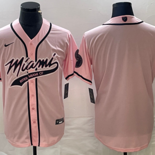 Men's Inter Miami CF Blank Pink Cool Base Stitched Jersey