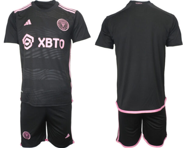 Men's Inter Miami CF Custom 2023 24 Black Away Soccer Jersey Suit
