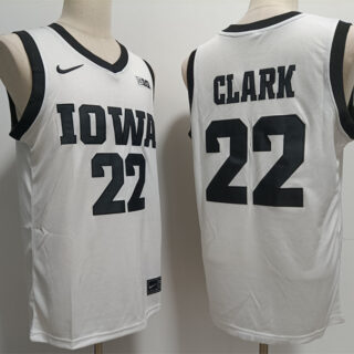 Men's Iowa Hawkeyes #22 Caitlin Clark White Stitched Jersey