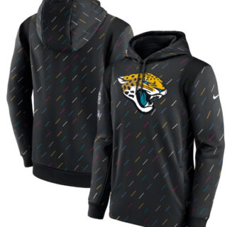 Men's Jacksonville Jaguars 2021 Charcoal Crucial Catch Therma Pullover Hoodie