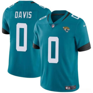 Men's Jacksonville Jaguars #0 Gabe Davis Teal Vapor Untouchable Limited Stitched Jersey