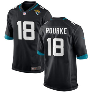 Men's Jacksonville Jaguars #18 Nathan Rourke Black Stitched Game Jersey