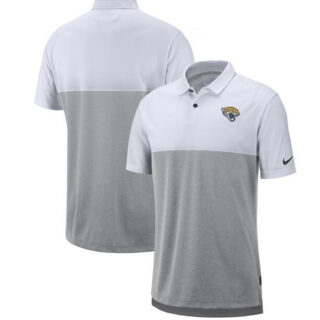 Men's Jacksonville Jaguars White Gray Sideline Early Season Performance Polo