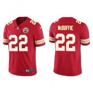 Men's Kansas City Chiefs #22 Trent McDuffie Red Vapor Limited Jersey