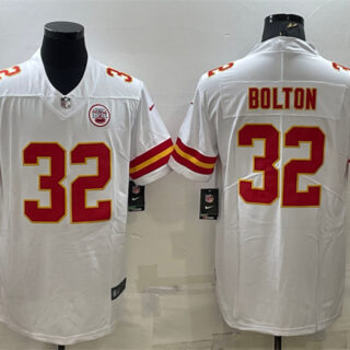 Men's Kansas City Chiefs #32 Nick Bolton White Vapor Untouchable Limited Stitched Football Jersey