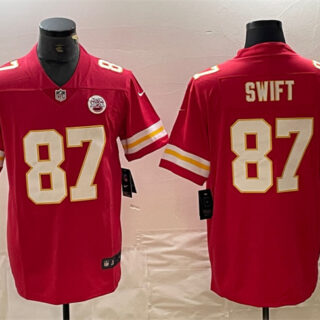Men's Kansas City Chiefs #87 Taylor Swift Red Vapor Untouchable Limited Stitched Football Jersey