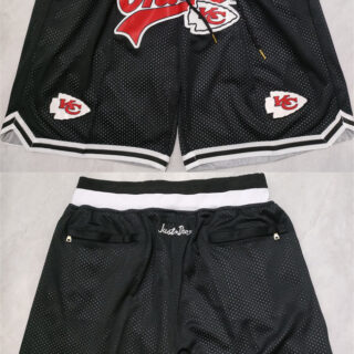 Men's Kansas City Chiefs Black Shorts (Run Small)