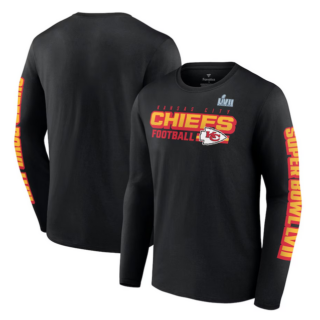 Men's Kansas City Chiefs Black Super Bowl LVII Star Trail Big & Tall T-Shirt