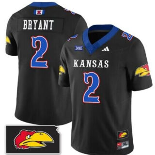 Men's Kansas Jayhawks #2 Jacobee Bryant Black Stitched Jersey