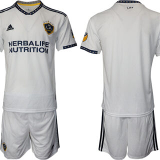 Men's LA Galaxy Blank White Home Soccer Jersey Suit