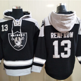 Men's Las Vegas Raiders #13 Hunter Renfrow Ageless Must-Have Lace-Up Pullover Hoodie