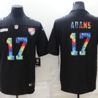 Men's Las Vegas Raiders #17 Davante Adams Black Crucial Catch Limited Stitched Jersey