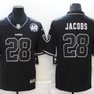 Men's Las Vegas Raiders #28 Josh Jacobs Black Shadow Vapor Limited Stitched Jersey
