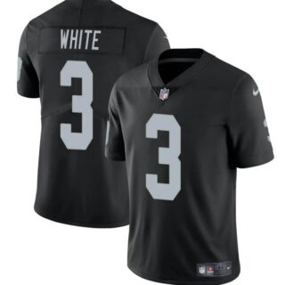 Men's Las Vegas Raiders #3 Zamir White Black 2024 Vapor Stitched Football Jersey