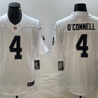 Men's Las Vegas Raiders #4 Aidan O'Connell White Vapor Untouchable Stitched Football Jersey