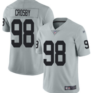 Men's Las Vegas Raiders #98 Maxx Crosby Grey Vapor Untouchable Limited Stitched Jersey