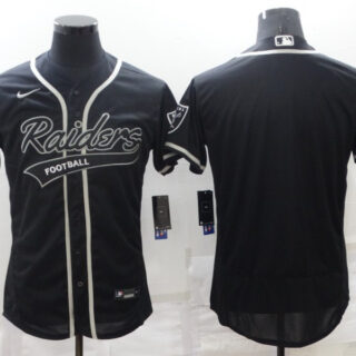 Men's Las Vegas Raiders Blank Black Flex Base Stitched Jersey