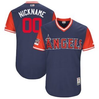 Men's Los Angeles Angels Majestic Navy 2017 Players Weekend Authentic Team Custom Jersey